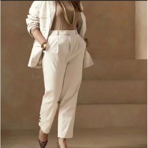 BR X HARBISON Transition Cream Safari Suit Pant - Banana Republic